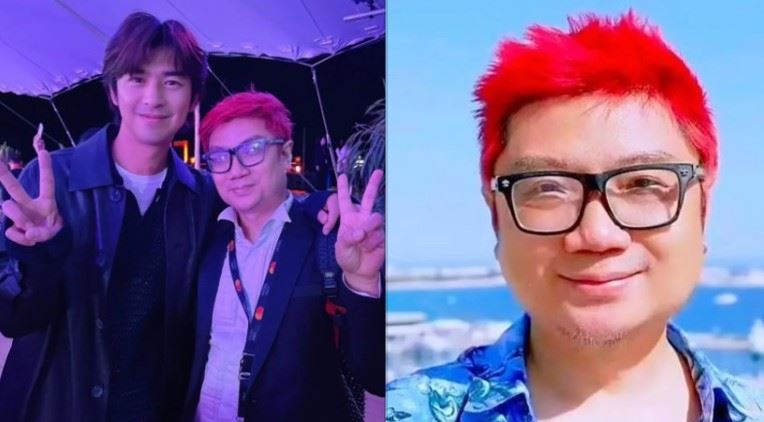 程青松与三位艺人同框照片