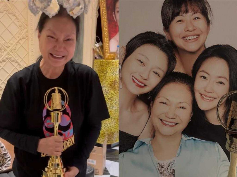 黃春梅與女兒的合照