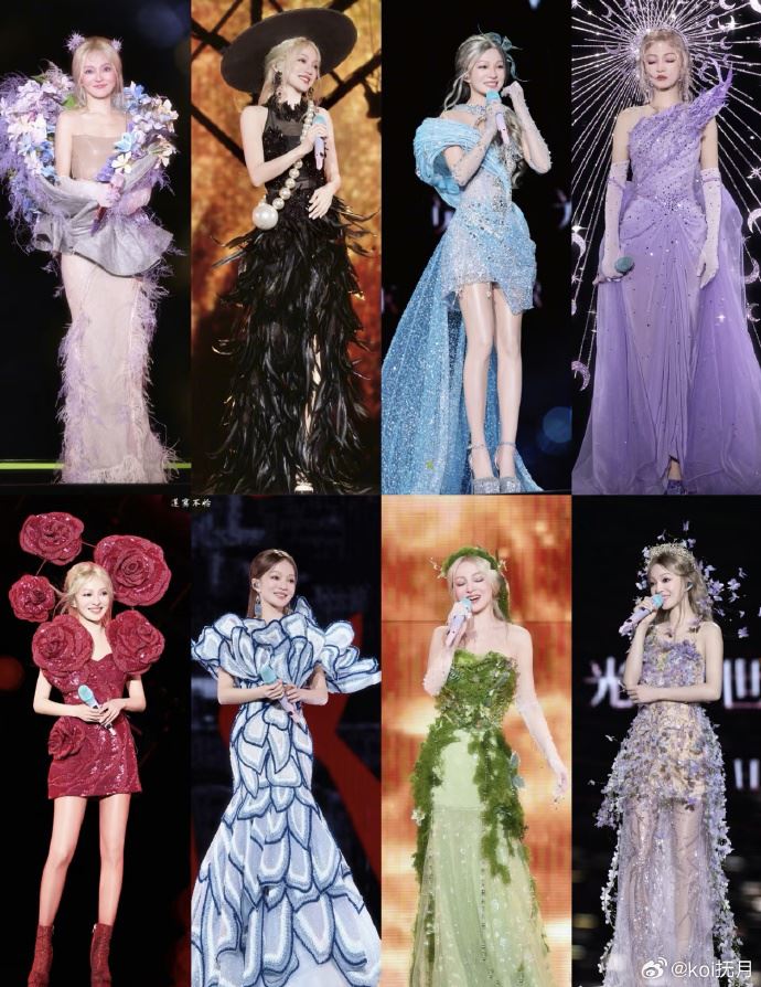 張韶涵演唱會造型多變