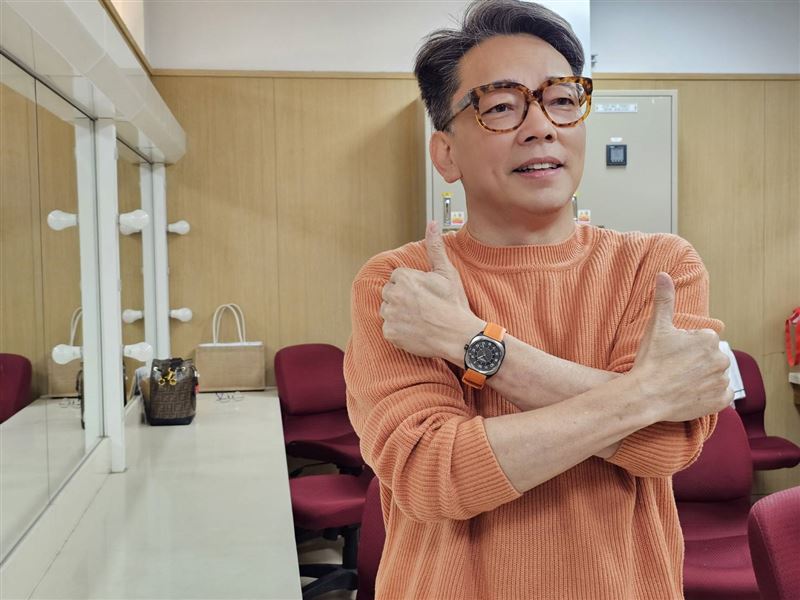 詹惟中錄影受訪現場