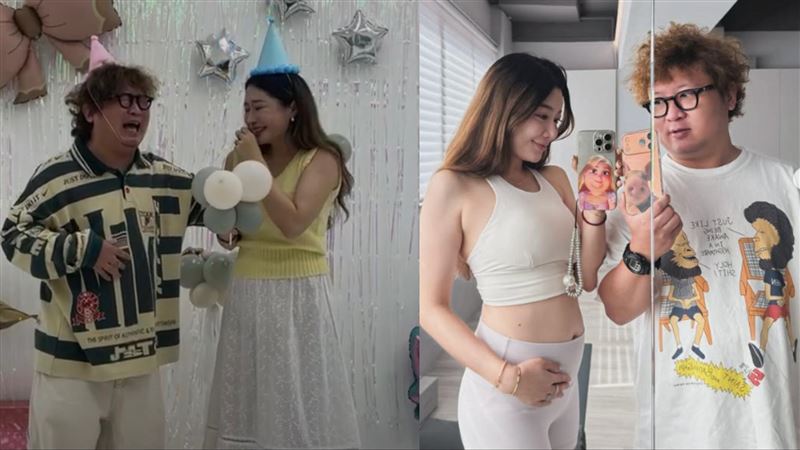 依依、納豆溫馨合影，迎接新生命