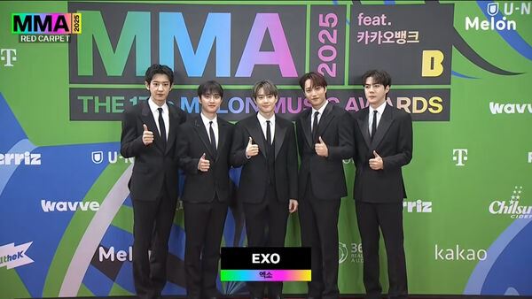 KAI与EXO成员在MMA现场