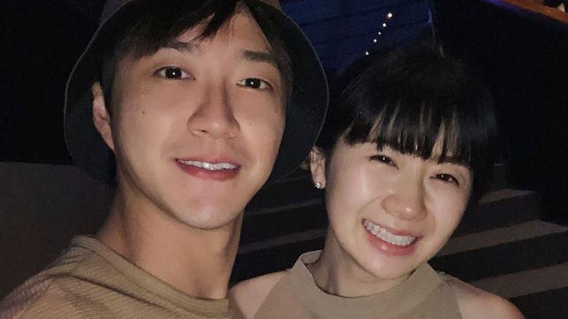 江宏傑與福原愛合影