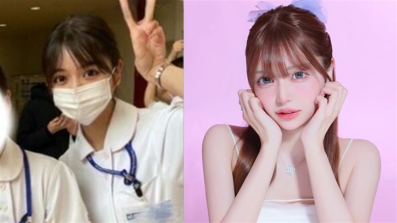 飛鳥作為護士時的合照