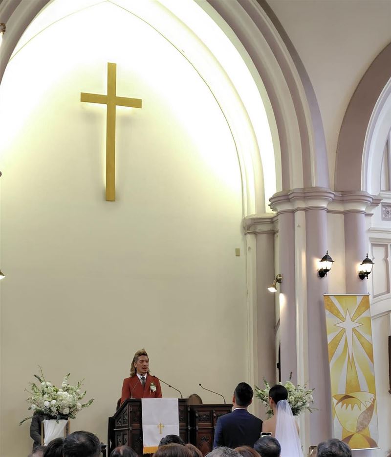 朱約信在女兒婚禮致詞