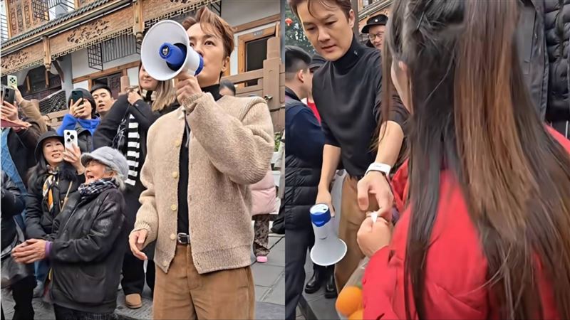 吳克群在叫賣橘子