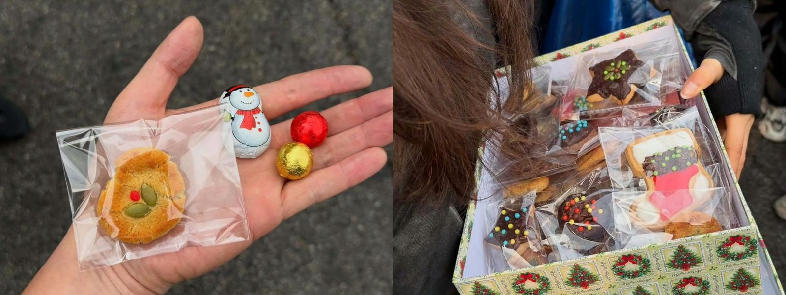 Danielle分送餅乾糖果