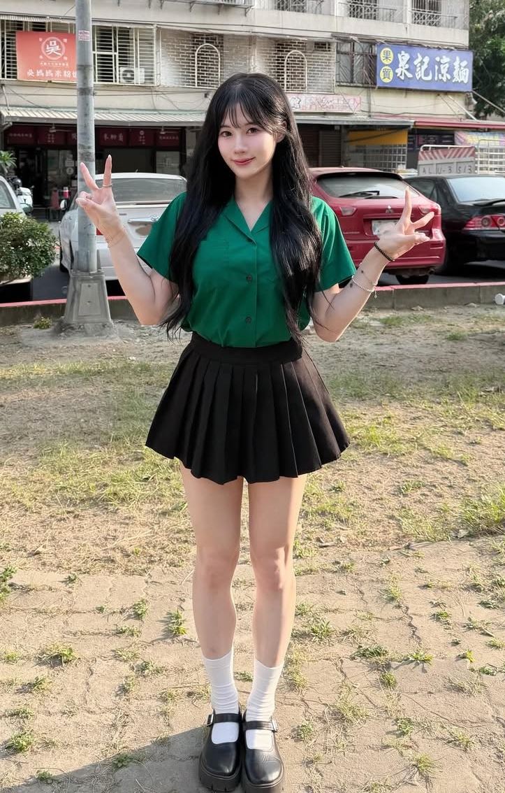 Mingo穿北一女小綠綠制服