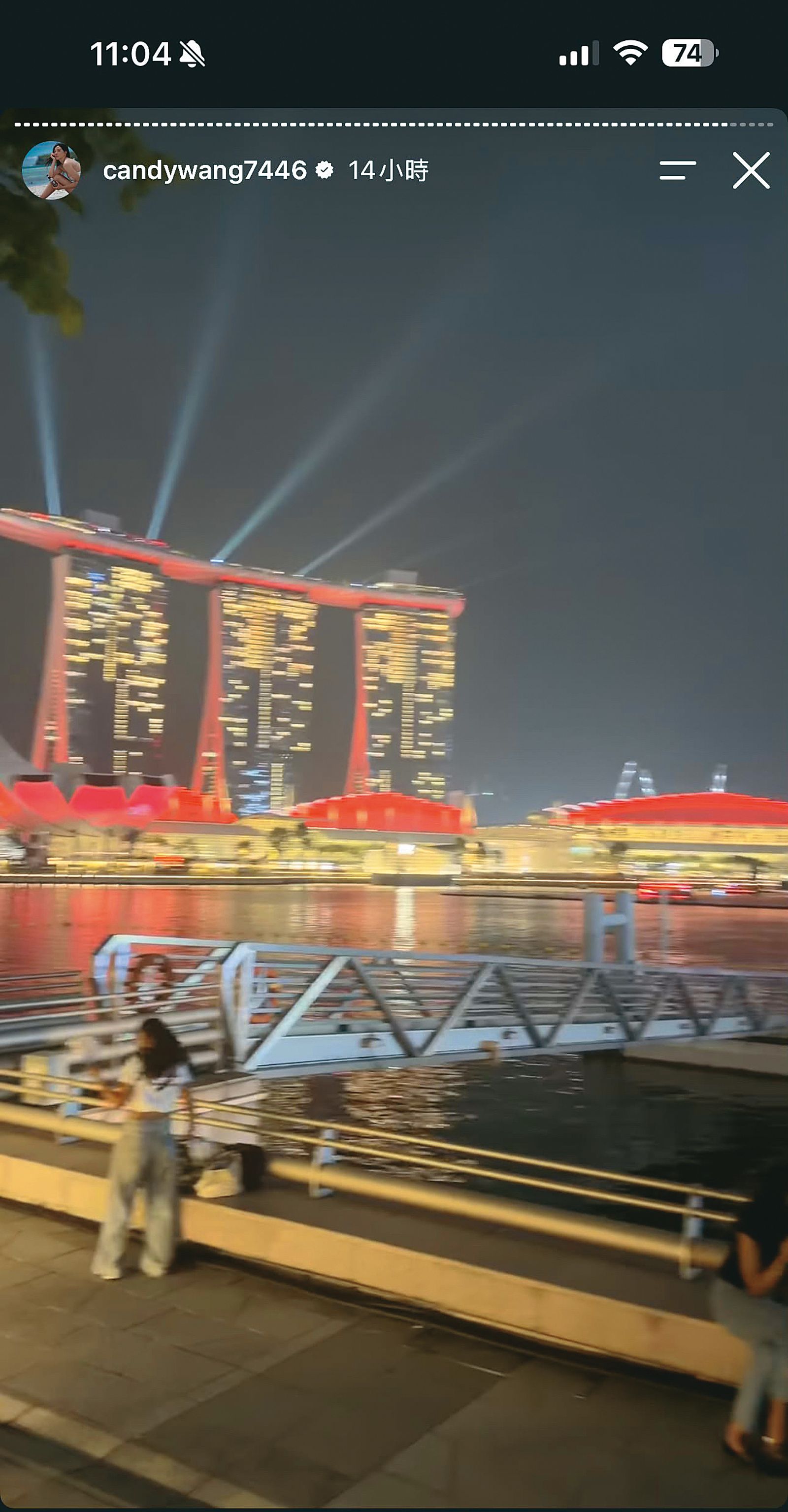新加坡濱海灣金沙酒店夜景照片