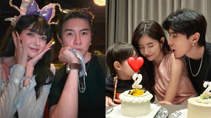 蘇小軒、唐禹哲與兒子同框的合照