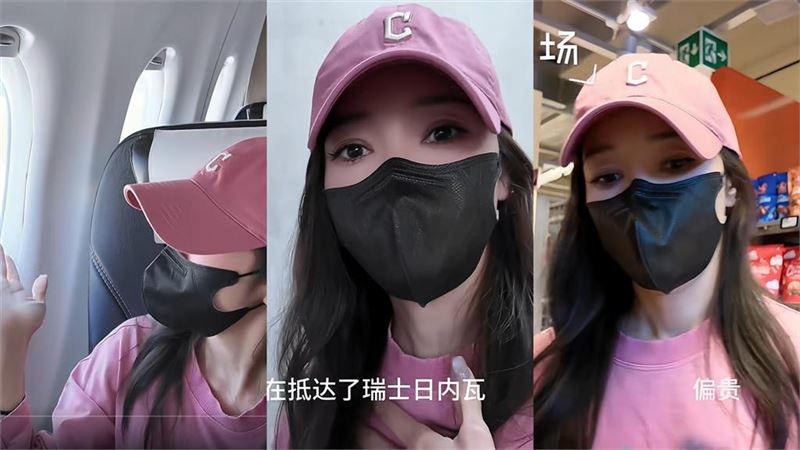 侯佩岑穿着黑礼服登场