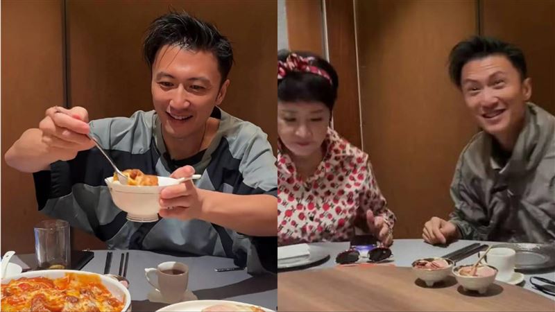謝霆鋒生日宴現場，狄波拉與謝賢同桌慶生