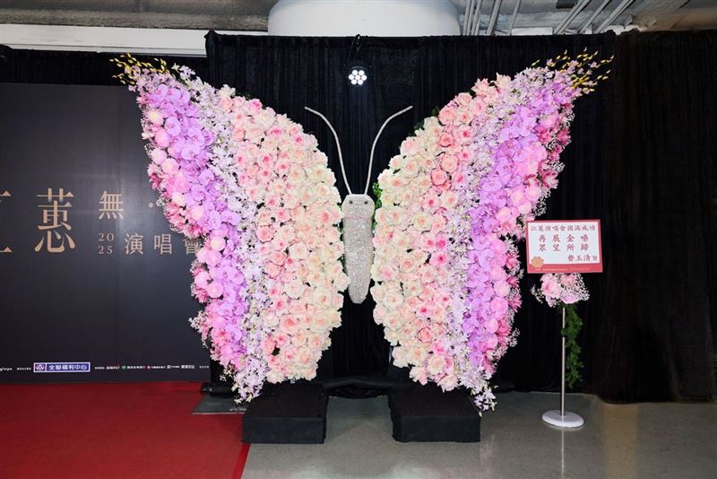 費玉清蝴蝶花禮粉色造型