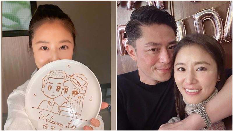 林心如霍建華慶祝婚9周年照片