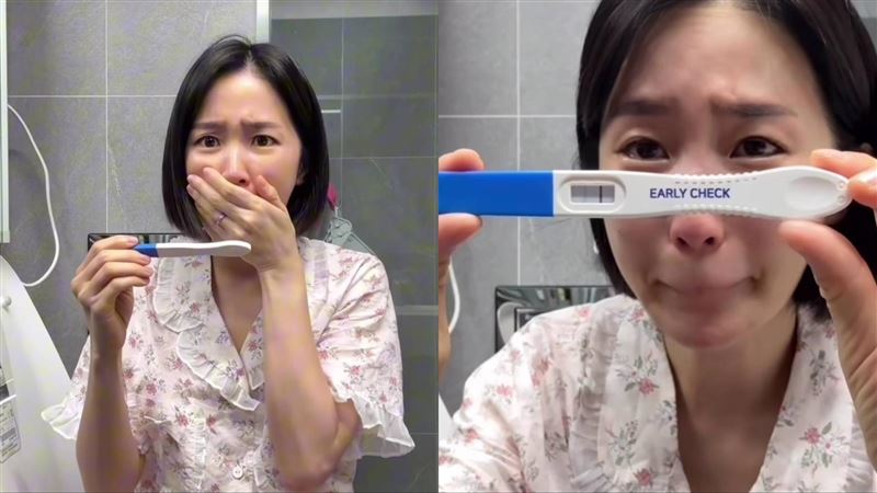 CHOA見到驗孕棒兩條線，哭到發抖