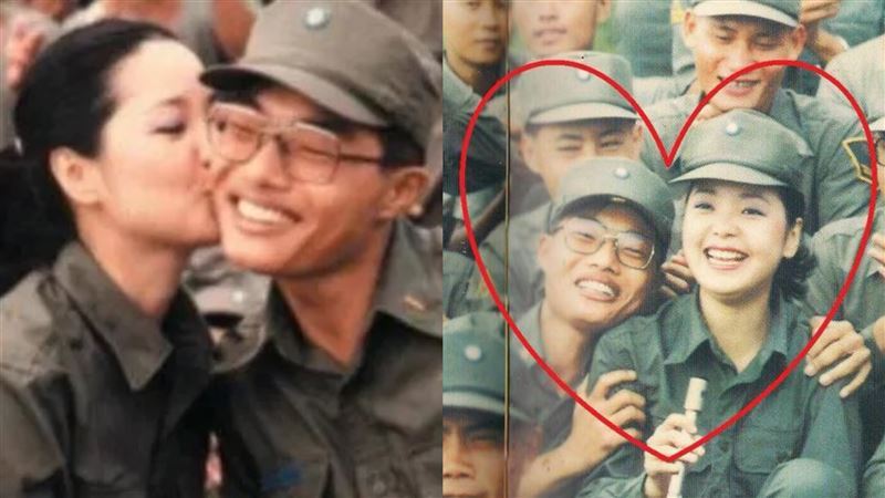 鄧麗君1981年小金門親吻少尉的經典畫面
