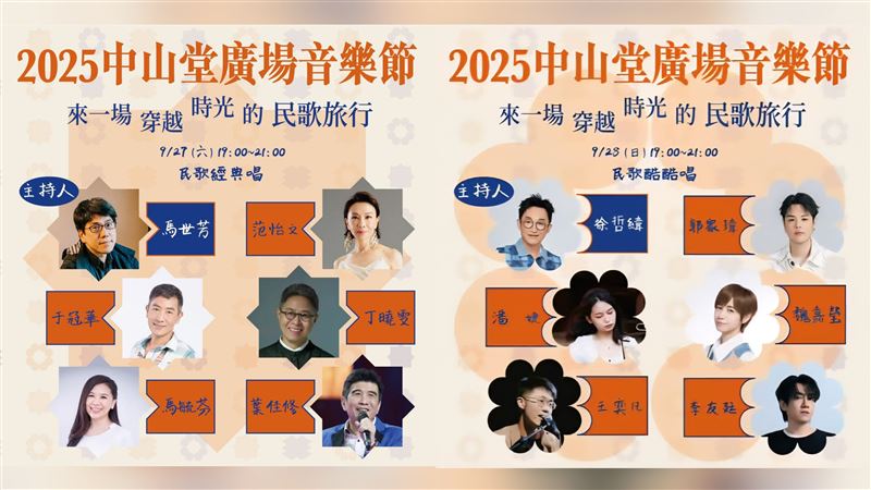 2025中山堂廣場音樂節海報與演出場景