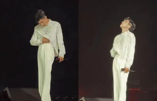 范世錡演唱會摸肚子畫面
