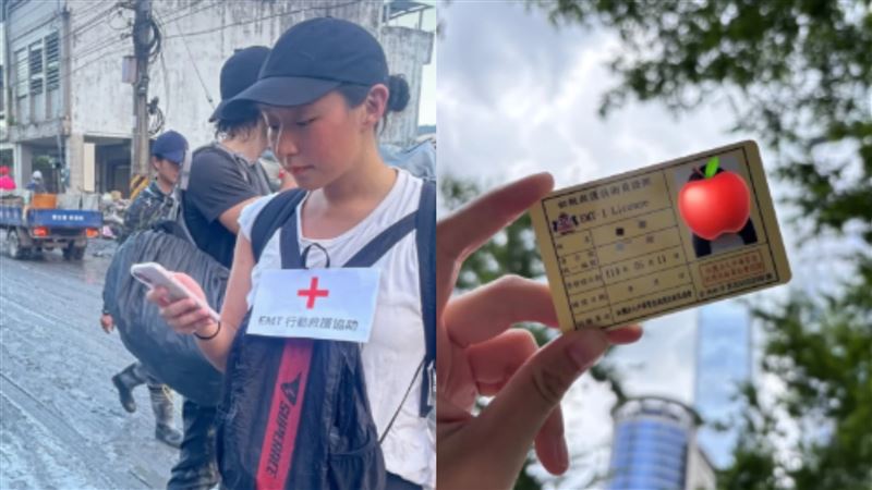 阮虔芷女兒在花蓮災區救援