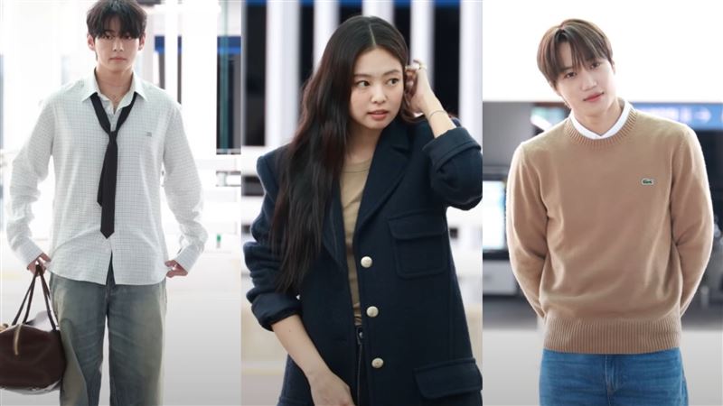 V、Jennie、Kai同時出現在仁川機場