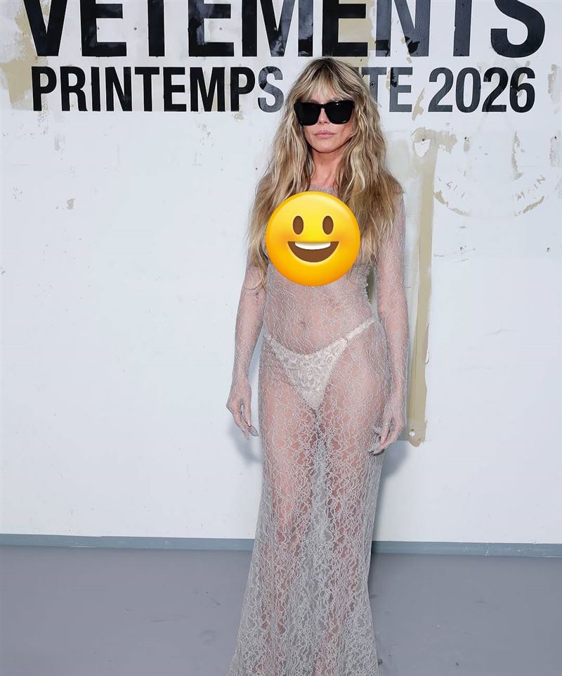 海蒂克隆巴黎时装周火辣穿搭