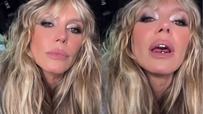 海蒂克隆巴黎时装周透视礼服