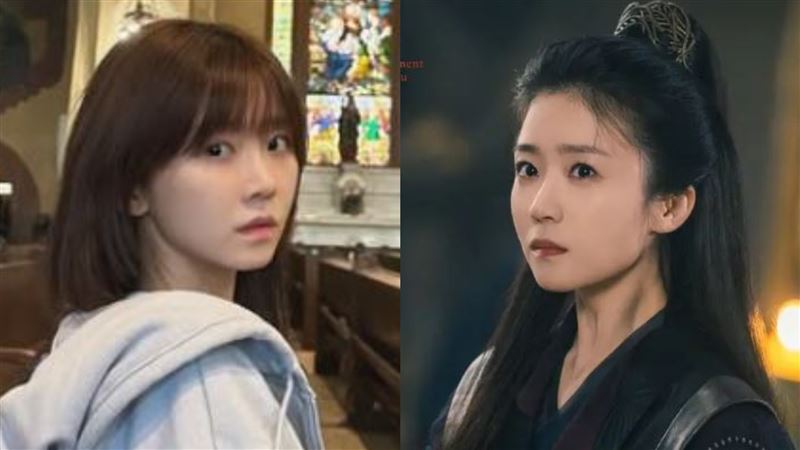 宋伊人(右)在新戏中扮演两角的剧照