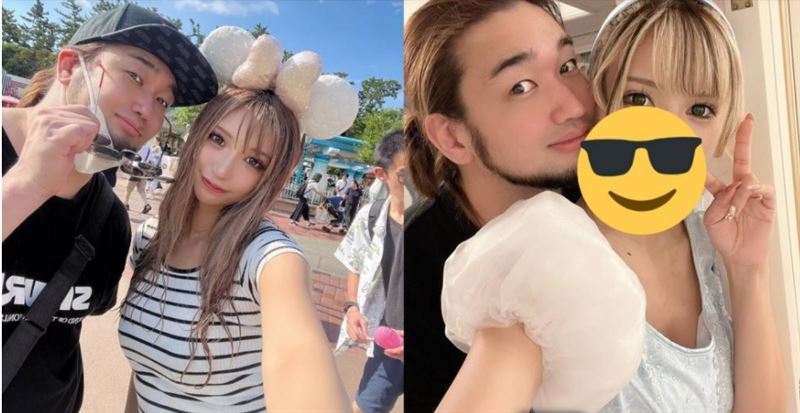 西巴塔與Kaeru在迪士尼等地的合照