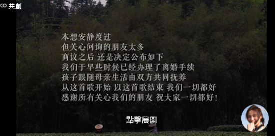 李亚鹏在微博发布离婚声明