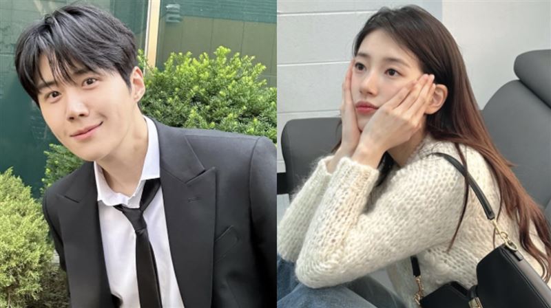 秀智与金宣虎外景照