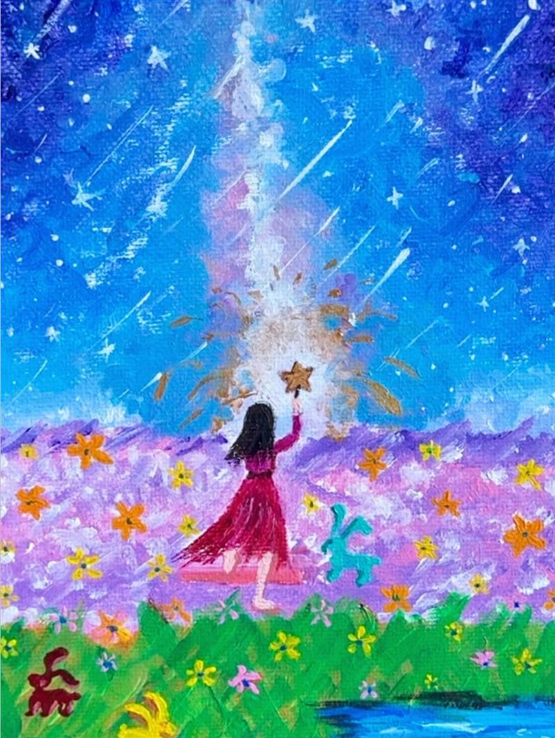 许维恩梦到大S的画作图片