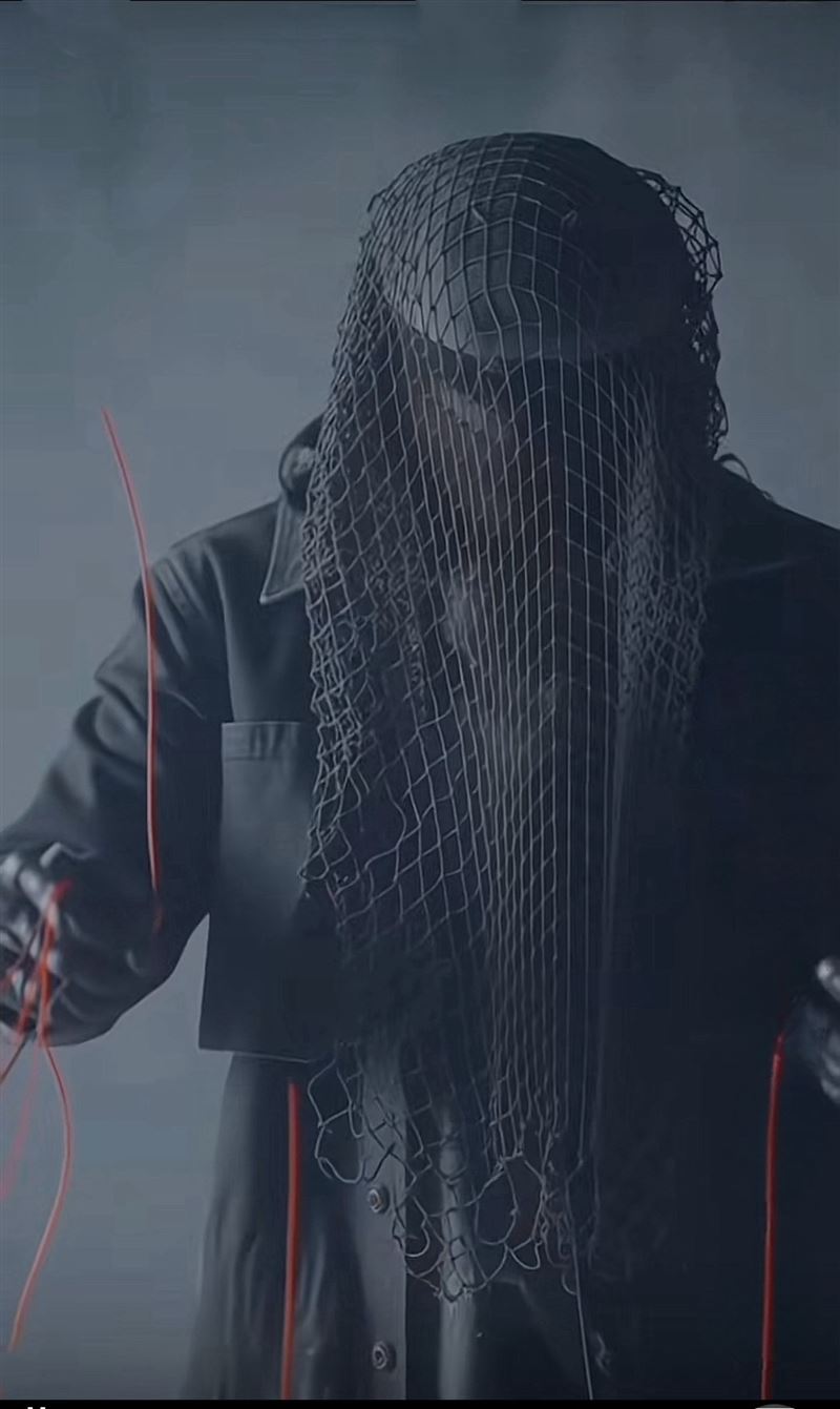 蒙面人網罩遮臉操控紅線