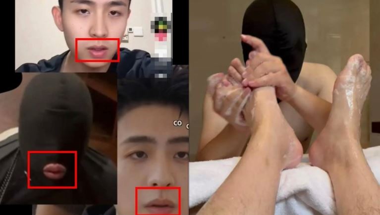 网友比对唇部细节