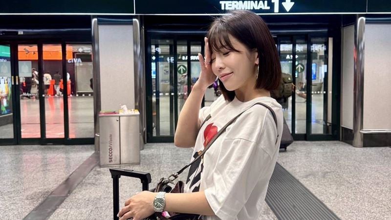 倫敦-米蘭旅途結束,壯壯與工作團隊的合影