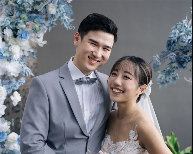 蔡佩軒與J先生在婚禮現場