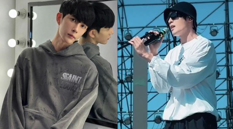 于朦朧與居來提合照