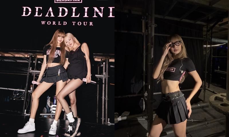 Lisa穿着台湾品牌服饰的出场造型