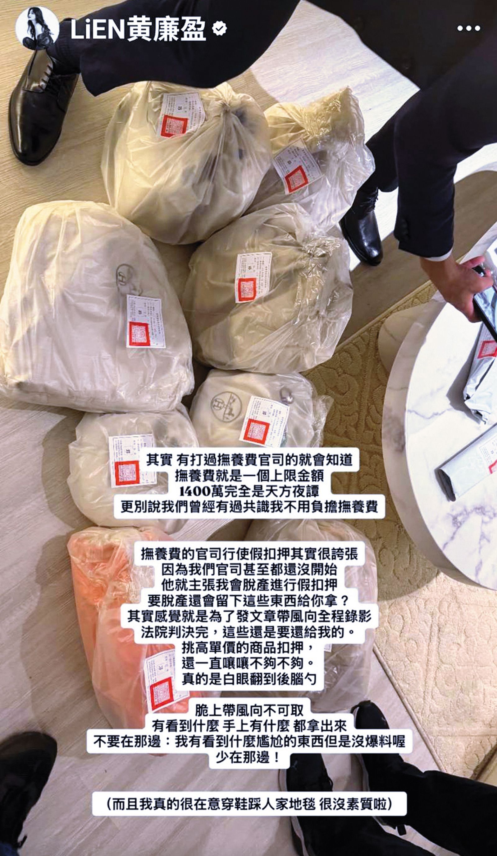 黃廉盈與財產的分配過程