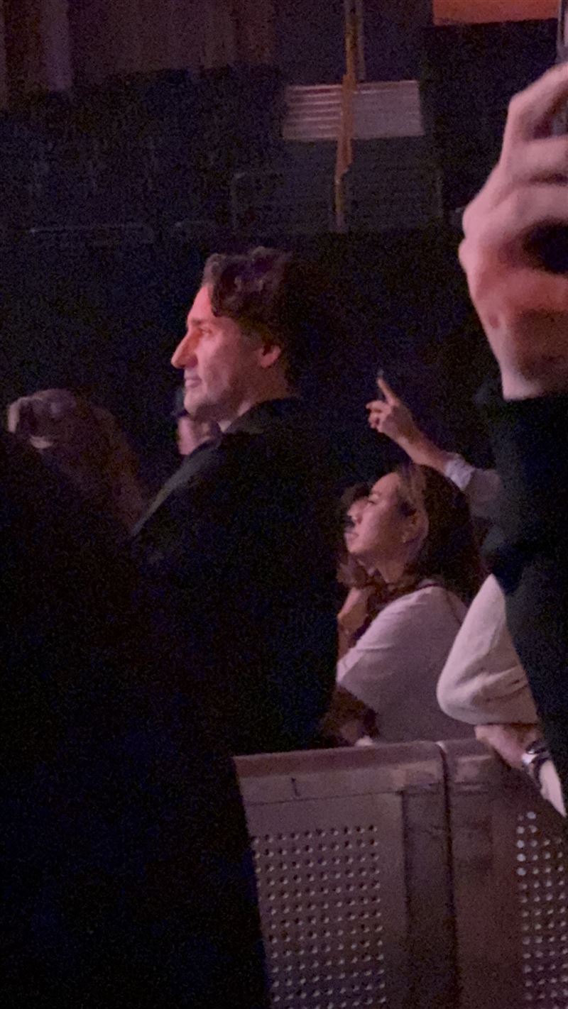 杜魯道在演唱會現場觀看凱蒂演出